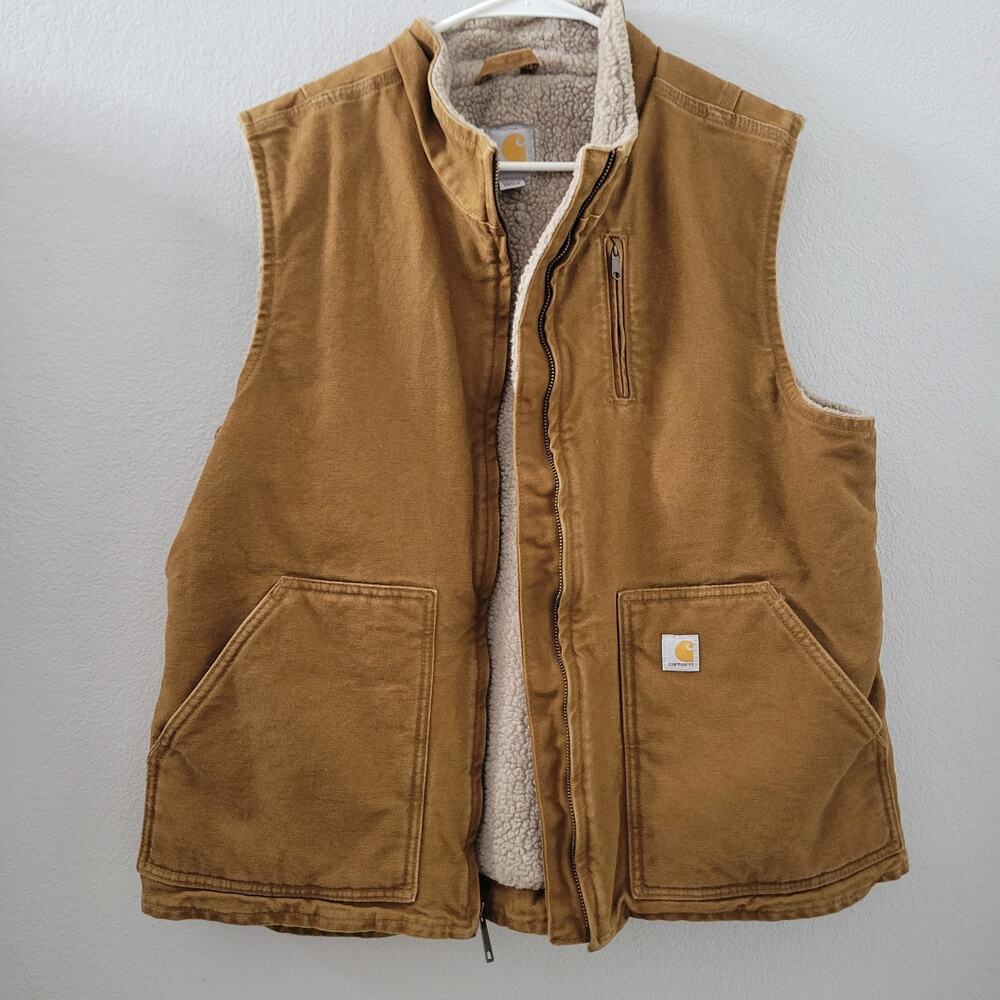 Carhartt Sherpa Lined Mock Neck Vest XL Womens